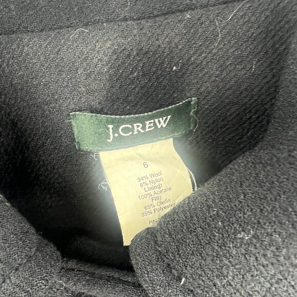 J. Crew Factory Black Pea Coat - Picture 4 of 7